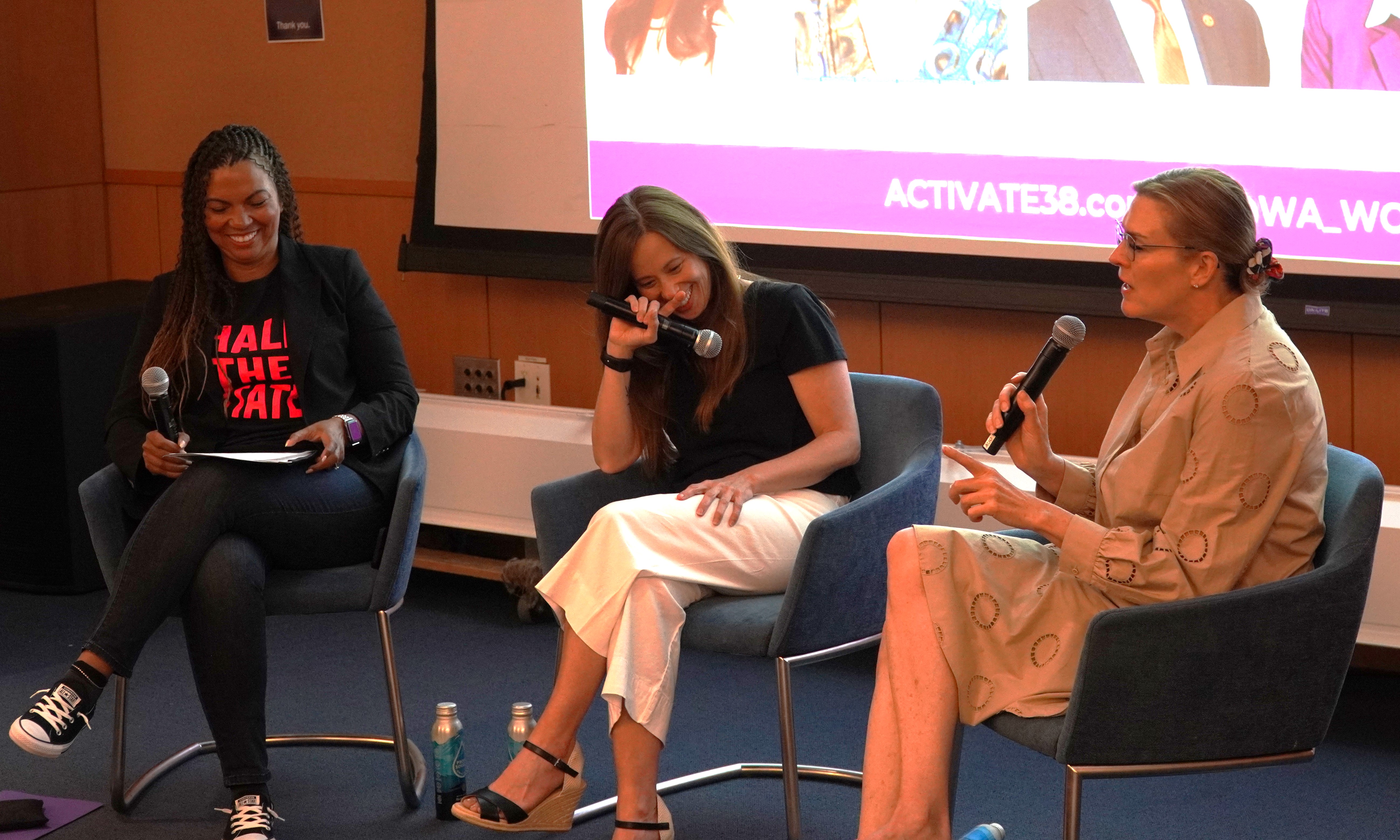 Anna, Kelly, Cheryl fireside chat