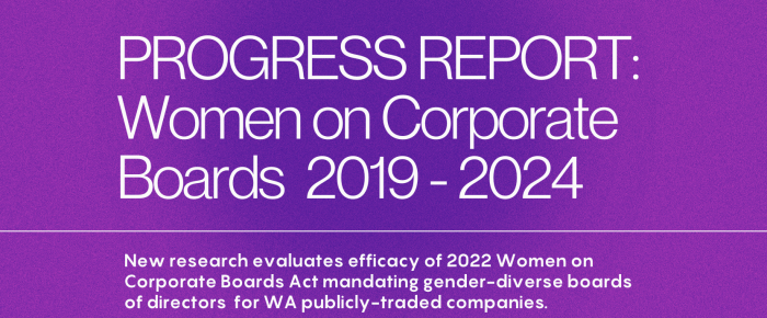 Progress Report: Women on Corporate Boards 2019-2024