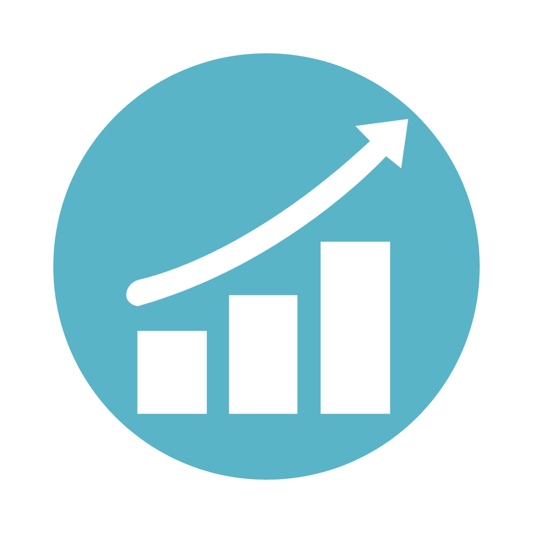 Economic Security & Opportunity Icon - Circle